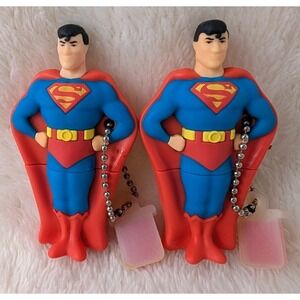 Superman EMTEC USB Flash Drives Lot – 4GB &‎ 8GB – DC Comics Rubber Figures